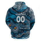 Custom NAIDOC Week 2024 Blues Hoodie Aboriginal Animals Keep The Fire Burning