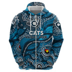 Custom NAIDOC Week 2024 Blues Hoodie Aboriginal Animals Keep The Fire Burning