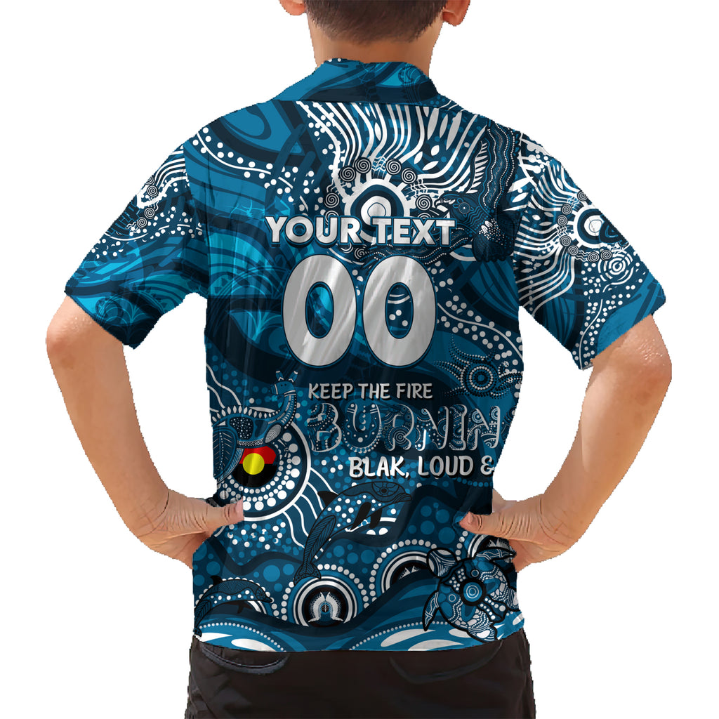 Custom NAIDOC Week 2024 Blues Kid Hawaiian Shirt Aboriginal Animals Keep The Fire Burning