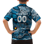 Custom NAIDOC Week 2024 Blues Kid Hawaiian Shirt Aboriginal Animals Keep The Fire Burning