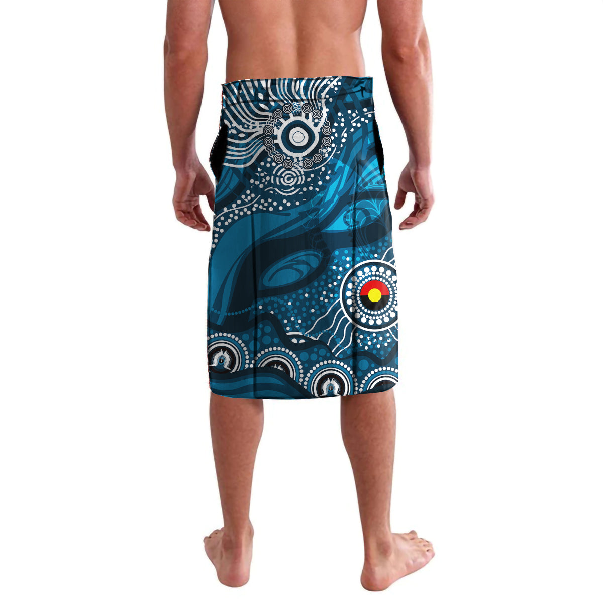 Custom NAIDOC Week 2024 Blues Lavalava Aboriginal Animals Keep The Fire Burning