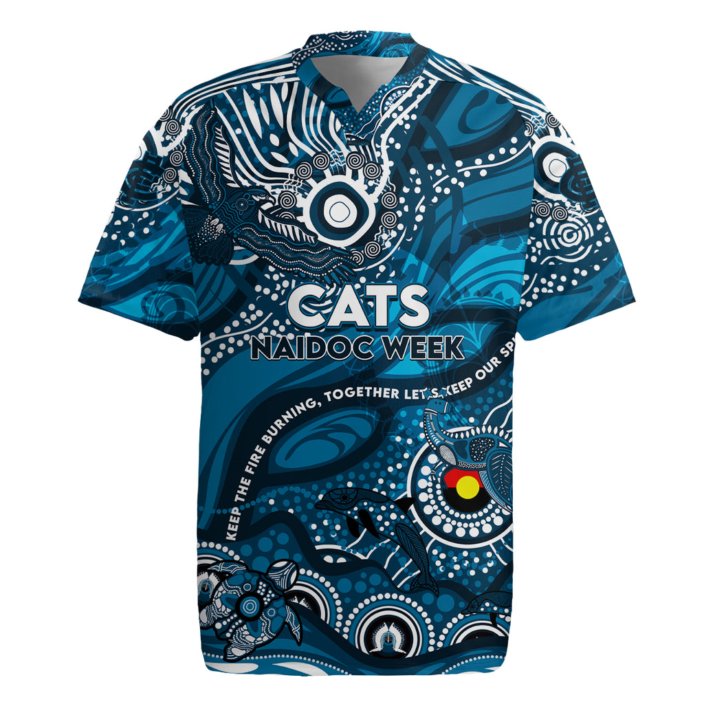 Custom NAIDOC Week 2024 Blues Rugby Jersey Aboriginal Animals Keep The Fire Burning