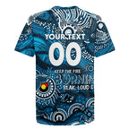 Custom NAIDOC Week 2024 Blues Rugby Jersey Aboriginal Animals Keep The Fire Burning