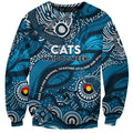 Custom NAIDOC Week 2024 Blues Sweatshirt Aboriginal Animals Keep The Fire Burning