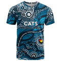 Custom NAIDOC Week 2024 Blues T Shirt Aboriginal Animals Keep The Fire Burning