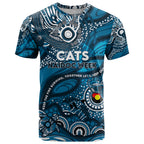 Custom NAIDOC Week 2024 Blues T Shirt Aboriginal Animals Keep The Fire Burning