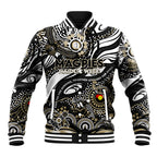 Custom NAIDOC Week 2024 Magpies Baseball Jacket Aboriginal Animals Keep The Fire Burning