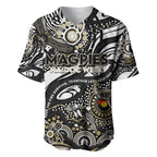 Custom NAIDOC Week 2024 Magpies Baseball Jersey Aboriginal Animals Keep The Fire Burning