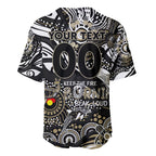 Custom NAIDOC Week 2024 Magpies Baseball Jersey Aboriginal Animals Keep The Fire Burning