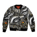 Custom NAIDOC Week 2024 Magpies Bomber Jacket Aboriginal Animals Keep The Fire Burning
