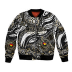 Custom NAIDOC Week 2024 Magpies Bomber Jacket Aboriginal Animals Keep The Fire Burning