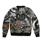 Custom NAIDOC Week 2024 Magpies Bomber Jacket Aboriginal Animals Keep The Fire Burning