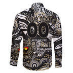 Custom NAIDOC Week 2024 Magpies Family Matching Long Sleeve Bodycon Dress and Hawaiian Shirt Aboriginal Animals Keep The Fire Burning