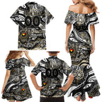 Custom NAIDOC Week 2024 Magpies Family Matching Mermaid Dress and Hawaiian Shirt Aboriginal Animals Keep The Fire Burning