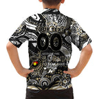 Custom NAIDOC Week 2024 Magpies Family Matching Short Sleeve Bodycon Dress and Hawaiian Shirt Aboriginal Animals Keep The Fire Burning