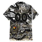 Custom NAIDOC Week 2024 Magpies Family Matching Short Sleeve Bodycon Dress and Hawaiian Shirt Aboriginal Animals Keep The Fire Burning