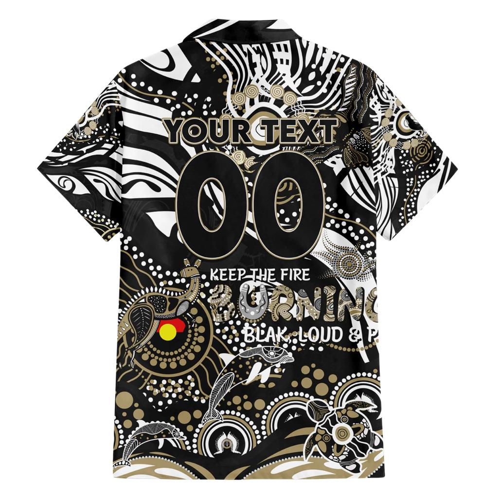 Custom NAIDOC Week 2024 Magpies Family Matching Short Sleeve Bodycon Dress and Hawaiian Shirt Aboriginal Animals Keep The Fire Burning