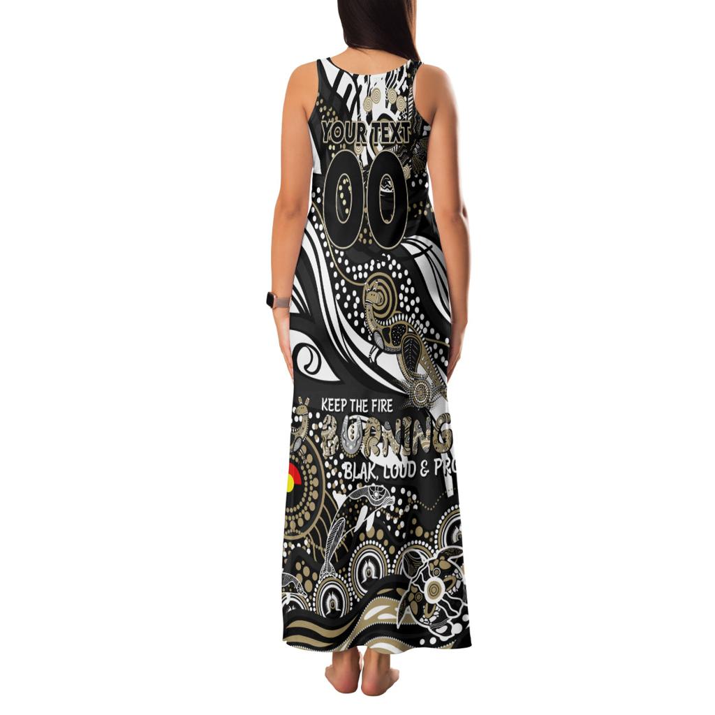 Custom NAIDOC Week 2024 Magpies Family Matching Tank Maxi Dress and Hawaiian Shirt Aboriginal Animals Keep The Fire Burning