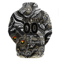 Custom NAIDOC Week 2024 Magpies Hoodie Aboriginal Animals Keep The Fire Burning
