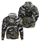 Custom NAIDOC Week 2024 Magpies Hoodie Aboriginal Animals Keep The Fire Burning