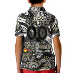 Custom NAIDOC Week 2024 Magpies Kid Polo Shirt Aboriginal Animals Keep The Fire Burning