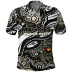 Custom NAIDOC Week 2024 Magpies Polo Shirt Aboriginal Animals Keep The Fire Burning