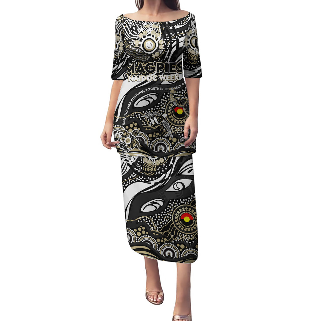 Custom NAIDOC Week 2024 Magpies Puletasi Aboriginal Animals Keep The Fire Burning