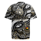 Custom NAIDOC Week 2024 Magpies Rugby Jersey Aboriginal Animals Keep The Fire Burning