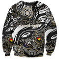 Custom NAIDOC Week 2024 Magpies Sweatshirt Aboriginal Animals Keep The Fire Burning