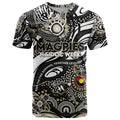 Custom NAIDOC Week 2024 Magpies T Shirt Aboriginal Animals Keep The Fire Burning