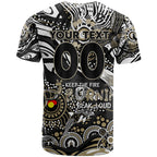 Custom NAIDOC Week 2024 Magpies T Shirt Aboriginal Animals Keep The Fire Burning