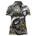 Custom NAIDOC Week 2024 Magpies Women Polo Shirt Aboriginal Animals Keep The Fire Burning