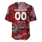 Custom NAIDOC Week 2024 Bombers Baseball Jersey Aboriginal Animals Keep The Fire Burning