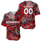 Custom NAIDOC Week 2024 Bombers Baseball Jersey Aboriginal Animals Keep The Fire Burning