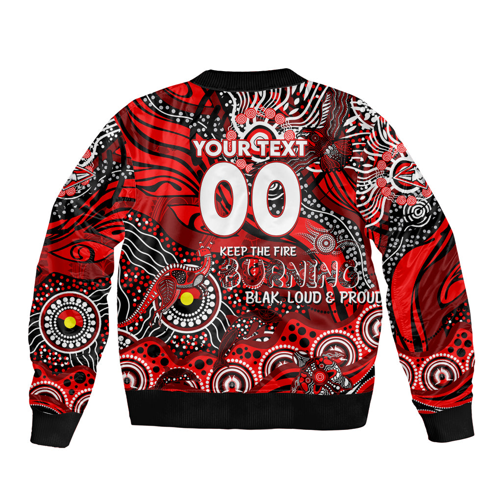 Custom NAIDOC Week 2024 Bombers Bomber Jacket Aboriginal Animals Keep The Fire Burning