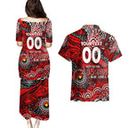 Custom NAIDOC Week 2024 Bombers Couples Matching Puletasi and Hawaiian Shirt Aboriginal Animals Keep The Fire Burning