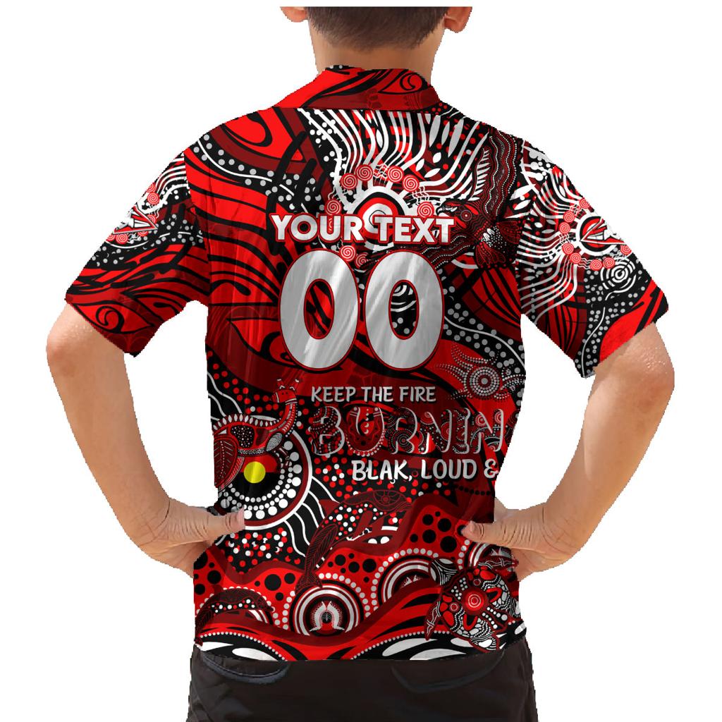 Custom NAIDOC Week 2024 Bombers Family Matching Mermaid Dress and Hawaiian Shirt Aboriginal Animals Keep The Fire Burning