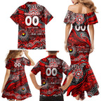Custom NAIDOC Week 2024 Bombers Family Matching Mermaid Dress and Hawaiian Shirt Aboriginal Animals Keep The Fire Burning