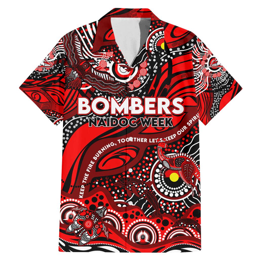 Custom NAIDOC Week 2024 Bombers Family Matching Mermaid Dress and Hawaiian Shirt Aboriginal Animals Keep The Fire Burning