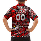 Custom NAIDOC Week 2024 Bombers Family Matching Off Shoulder Short Dress and Hawaiian Shirt Aboriginal Animals Keep The Fire Burning