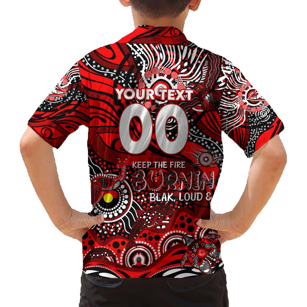 Custom NAIDOC Week 2024 Bombers Family Matching Puletasi and Hawaiian Shirt Aboriginal Animals Keep The Fire Burning