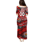 Custom NAIDOC Week 2024 Bombers Family Matching Puletasi and Hawaiian Shirt Aboriginal Animals Keep The Fire Burning