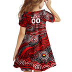 Custom NAIDOC Week 2024 Bombers Family Matching Short Sleeve Bodycon Dress and Hawaiian Shirt Aboriginal Animals Keep The Fire Burning