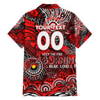 Custom NAIDOC Week 2024 Bombers Family Matching Summer Maxi Dress and Hawaiian Shirt Aboriginal Animals Keep The Fire Burning