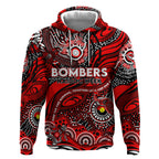 Custom NAIDOC Week 2024 Bombers Hoodie Aboriginal Animals Keep The Fire Burning