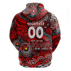 Custom NAIDOC Week 2024 Bombers Hoodie Aboriginal Animals Keep The Fire Burning