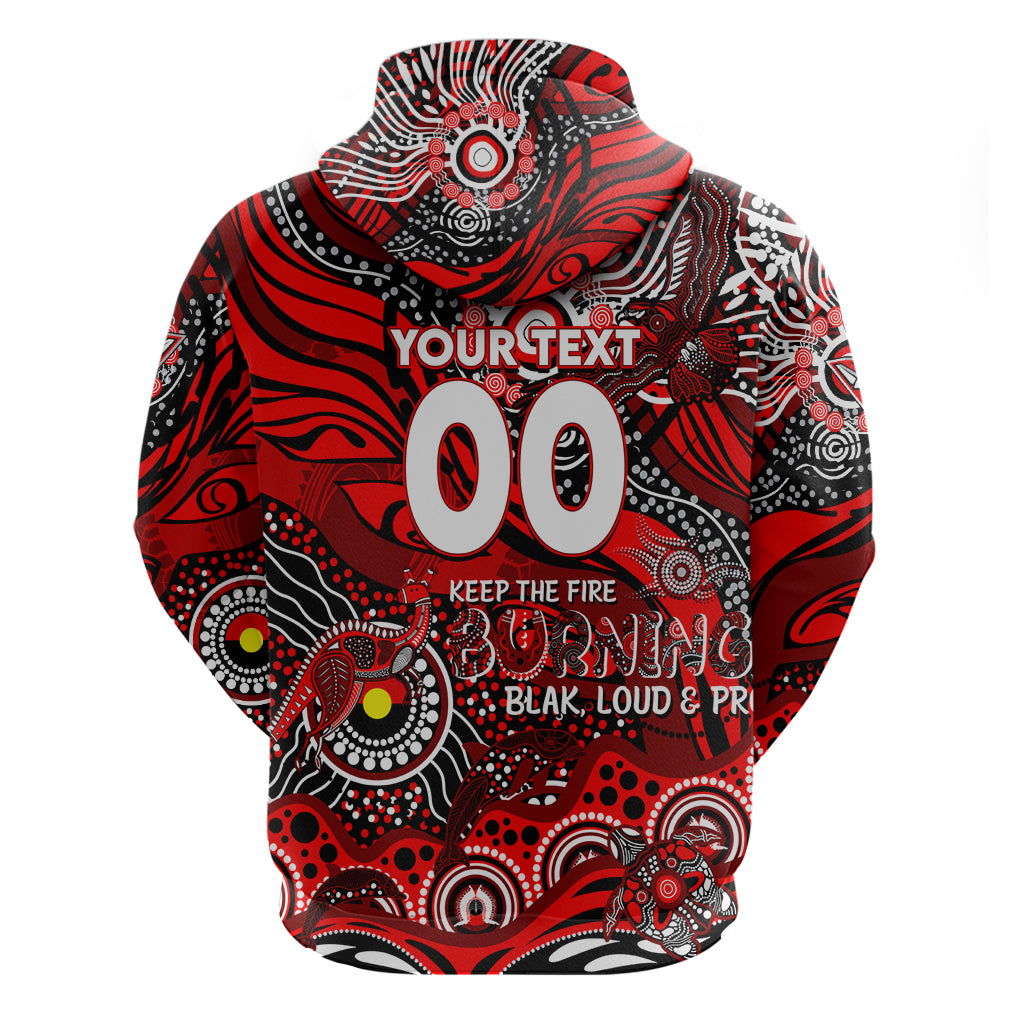 Custom NAIDOC Week 2024 Bombers Hoodie Aboriginal Animals Keep The Fire Burning