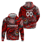 Custom NAIDOC Week 2024 Bombers Hoodie Aboriginal Animals Keep The Fire Burning