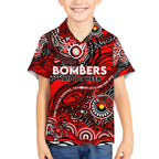 Custom NAIDOC Week 2024 Bombers Kid Hawaiian Shirt Aboriginal Animals Keep The Fire Burning