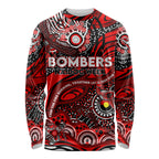 Custom NAIDOC Week 2024 Bombers Long Sleeve Shirt Aboriginal Animals Keep The Fire Burning